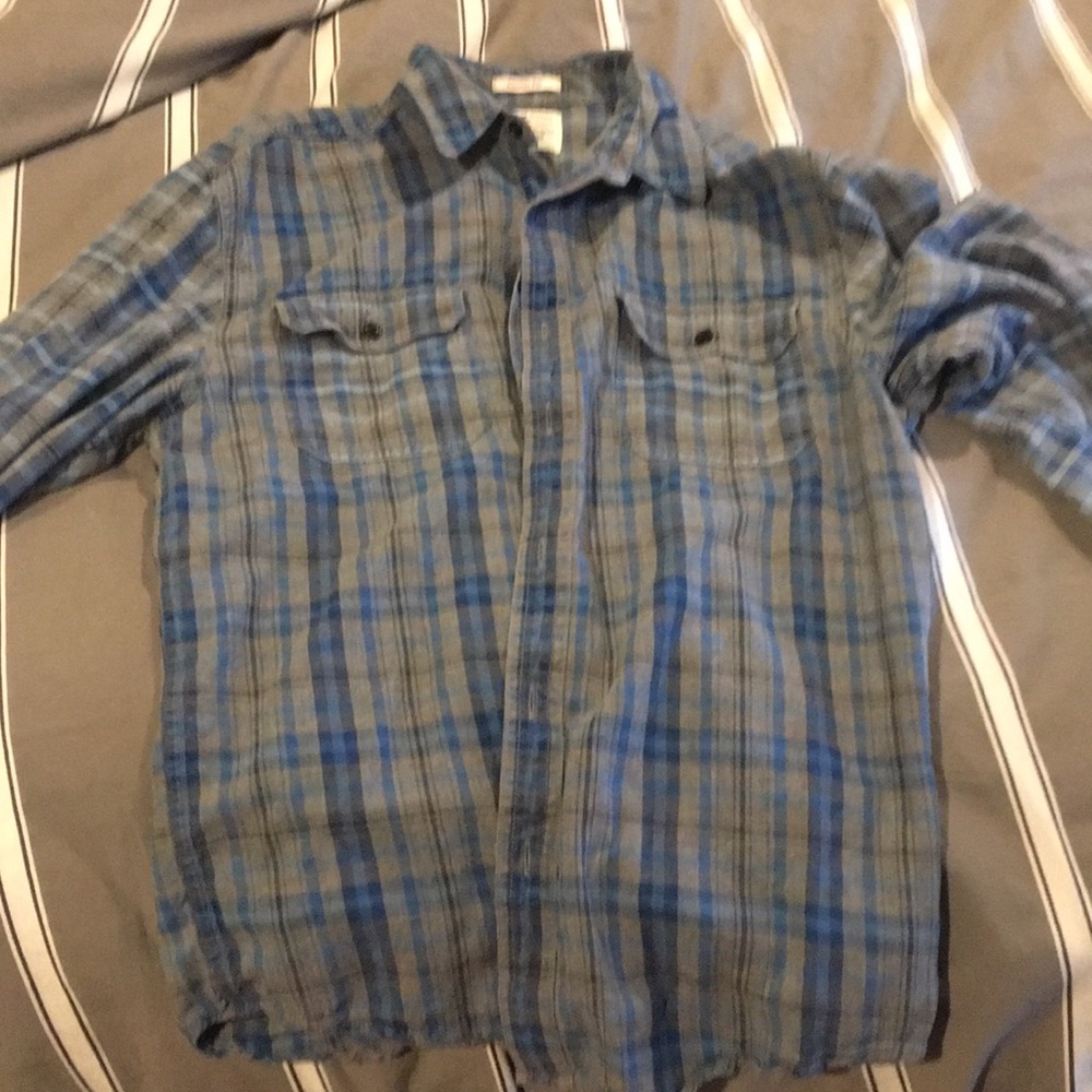 Lucky Brand Blue and Grey Flannel